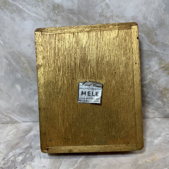 Vintage Mele Jewel Case With Romantic Portrait & Compartments Gold Florentine - Picture 5 of 7